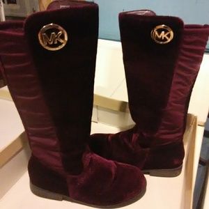 Burgandy micheal kors girls boots